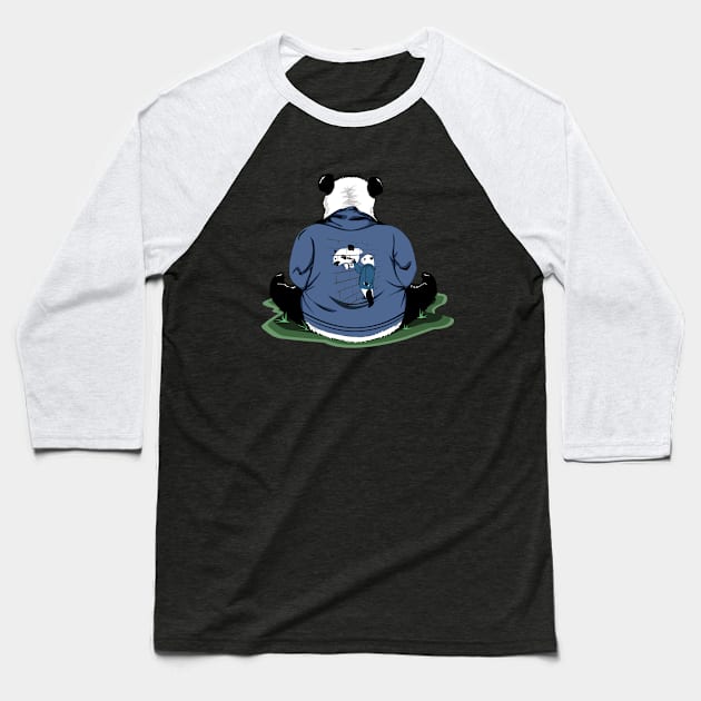 Pandaception Baseball T-Shirt by viograpiks